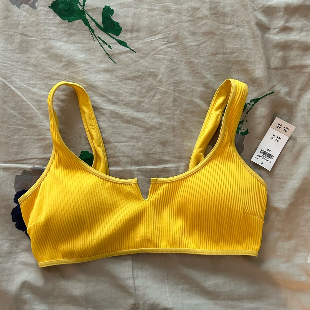Yellow Hollister bikini top